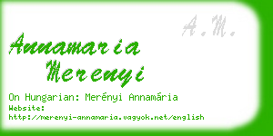 annamaria merenyi business card